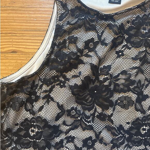 rue21 black lace overlay nude tank SIZE M - Picture 4 of 5